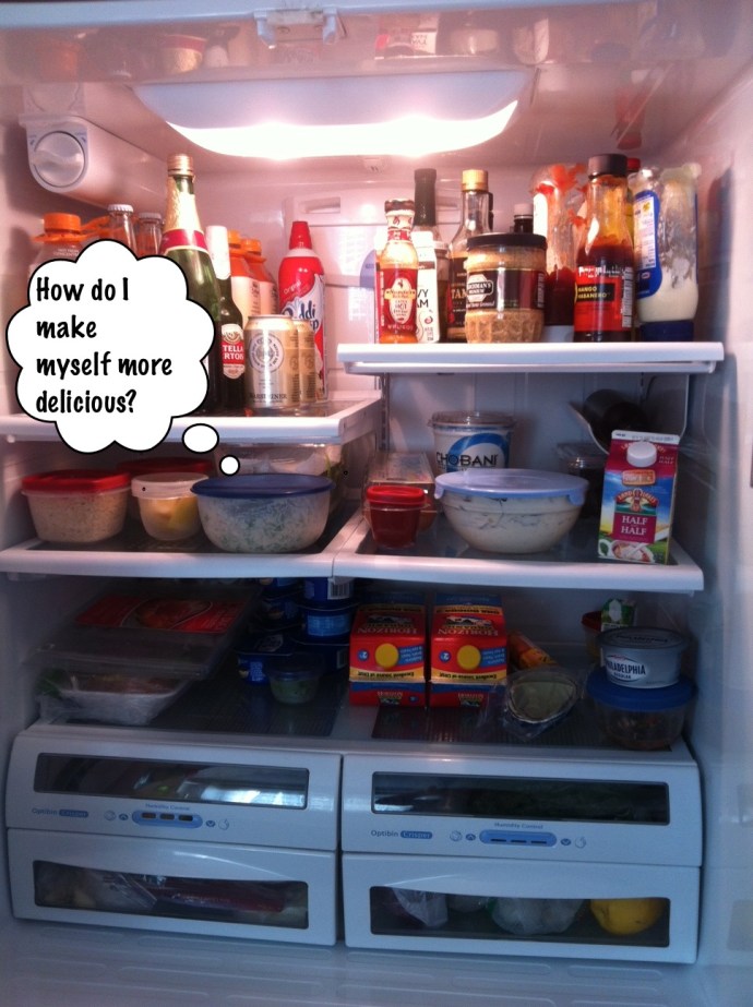 Talking chicken in the fridge