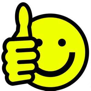 Thumbs up smiley face