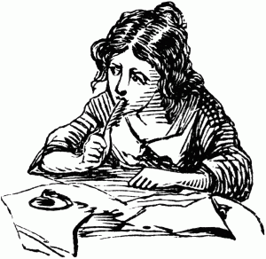 Girl writing