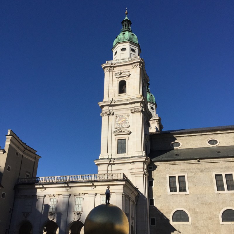 Little Man on Ball Sculpture